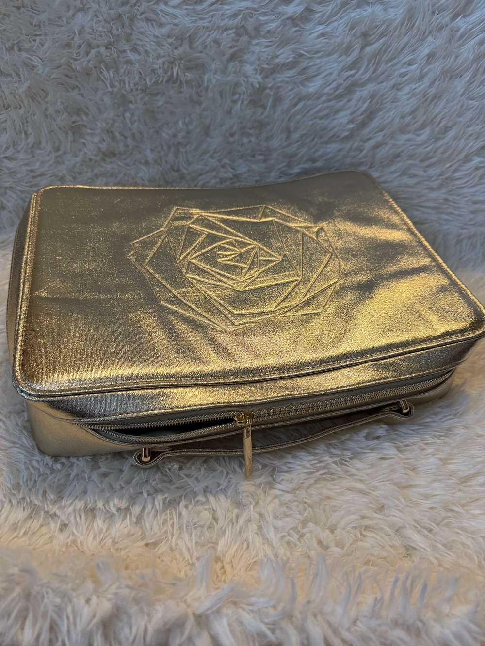 Lancome Metallic Gold Cosmetic Case